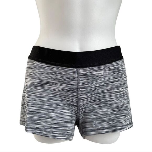 Forever 21 Striped Bike Shorts Black Medium - Picture 1 of 15
